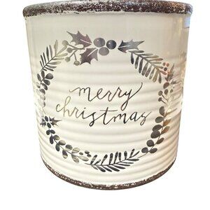 Merry Christmas Ceramic Plant Christmas Tree Pot Planter 5" x 5.5"
